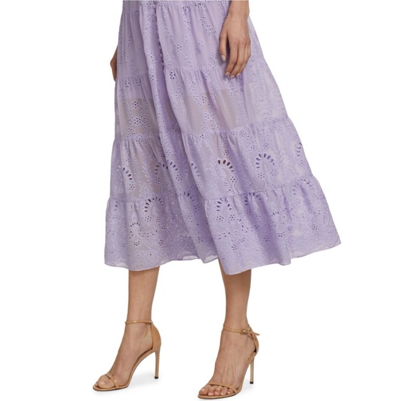 ‼️RARE‼️🎸ALICE + OLIVIA 🎸🔥NWT🔥Shanti Eyelet Lace Midi-Dress— Size 6 - Picture 5 of 16